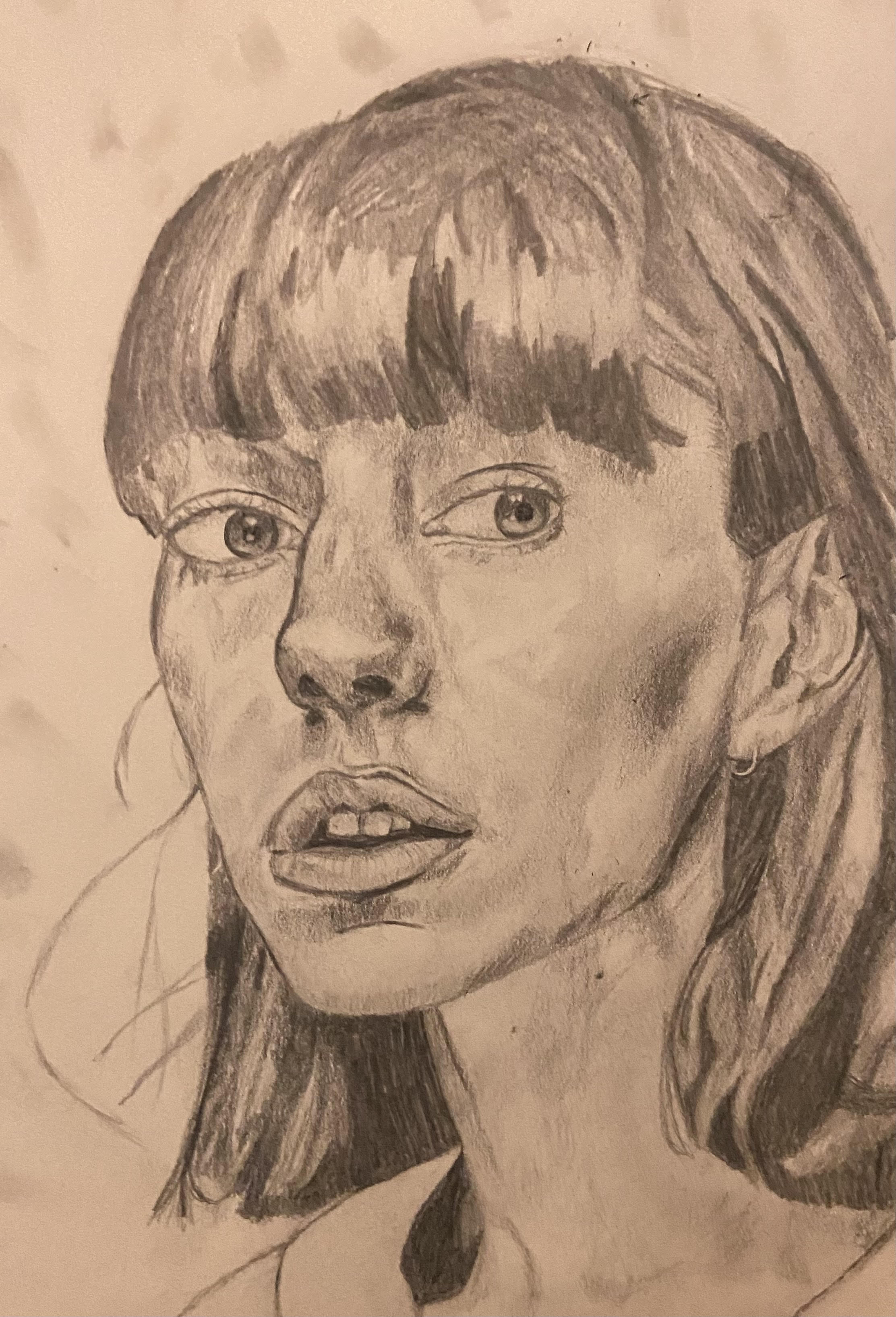 Pencil Sketch : Woman Looking Off - 2021
