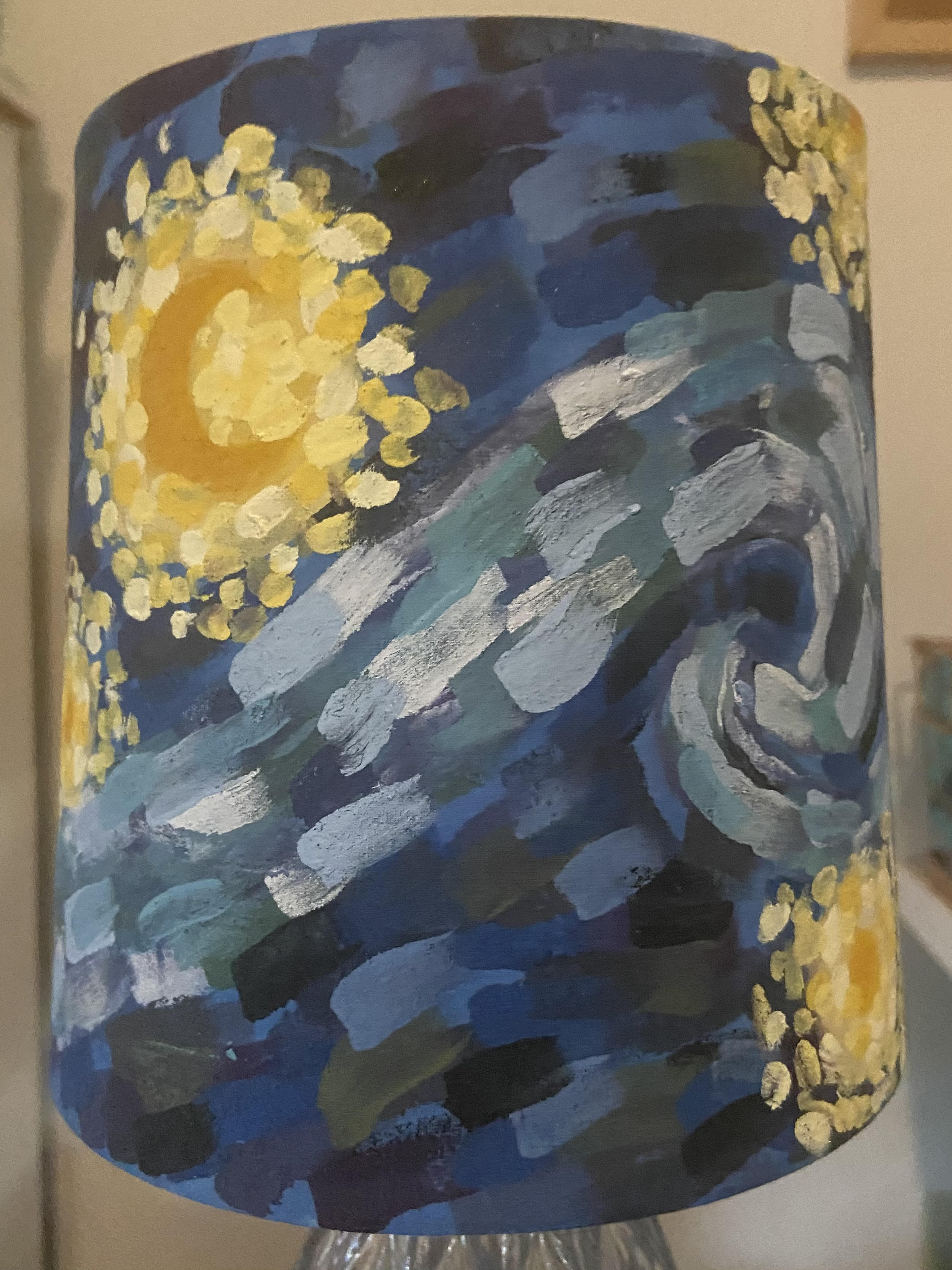 Acrylic Painting : Van Gogh Inspired Lamp Shade - 2024